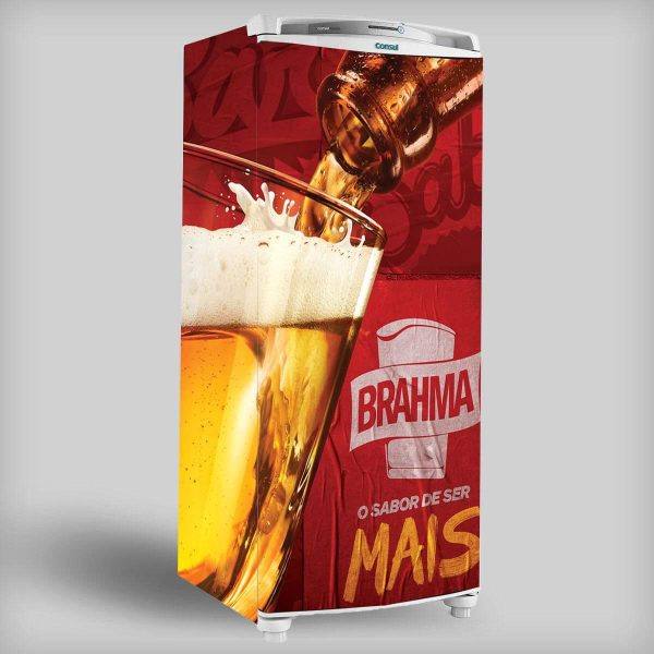 Envelopamento de Geladeira Tema Brahma mais
