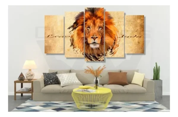 Quadro Decorativo leão tribo de judá mod4