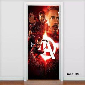 Adesivo Para Portas Avengers