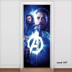 Adesivo Para Portas Os Vingadores