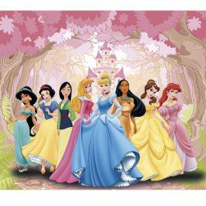Papel de Parede Adesivo Lavável Infantil Menina Princesas